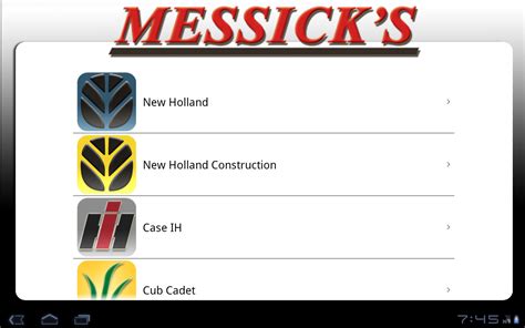 messicks tractor parts lookup